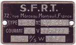 Parmi les derniers mod&egrave;les r&eacute;f&eacute;renc&eacute;s : S.F.R.T. - 