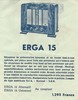 Parmi les derniers mod&egrave;les r&eacute;f&eacute;renc&eacute;s : ERGA - 